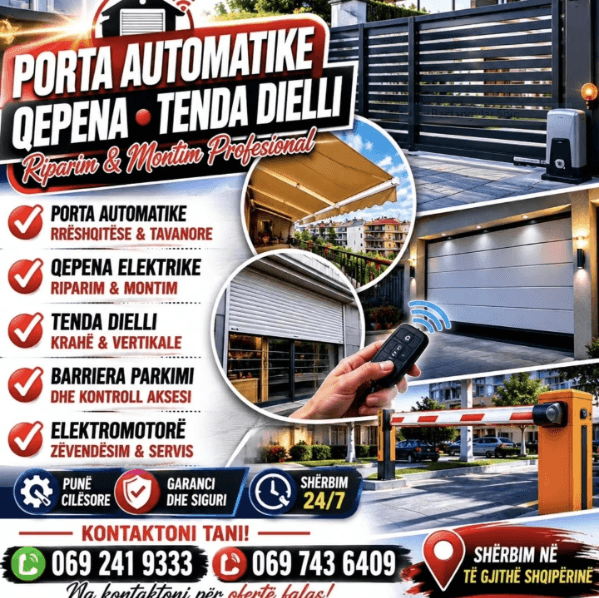 PORTA AUTOMATIKE, QEPENA, TENDA DIELLI ALBI - FRESKU, TIRANË